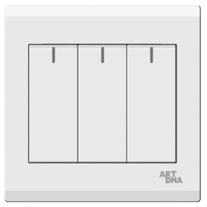 E-K03A E-K03B 16AX 3 Gang Switch